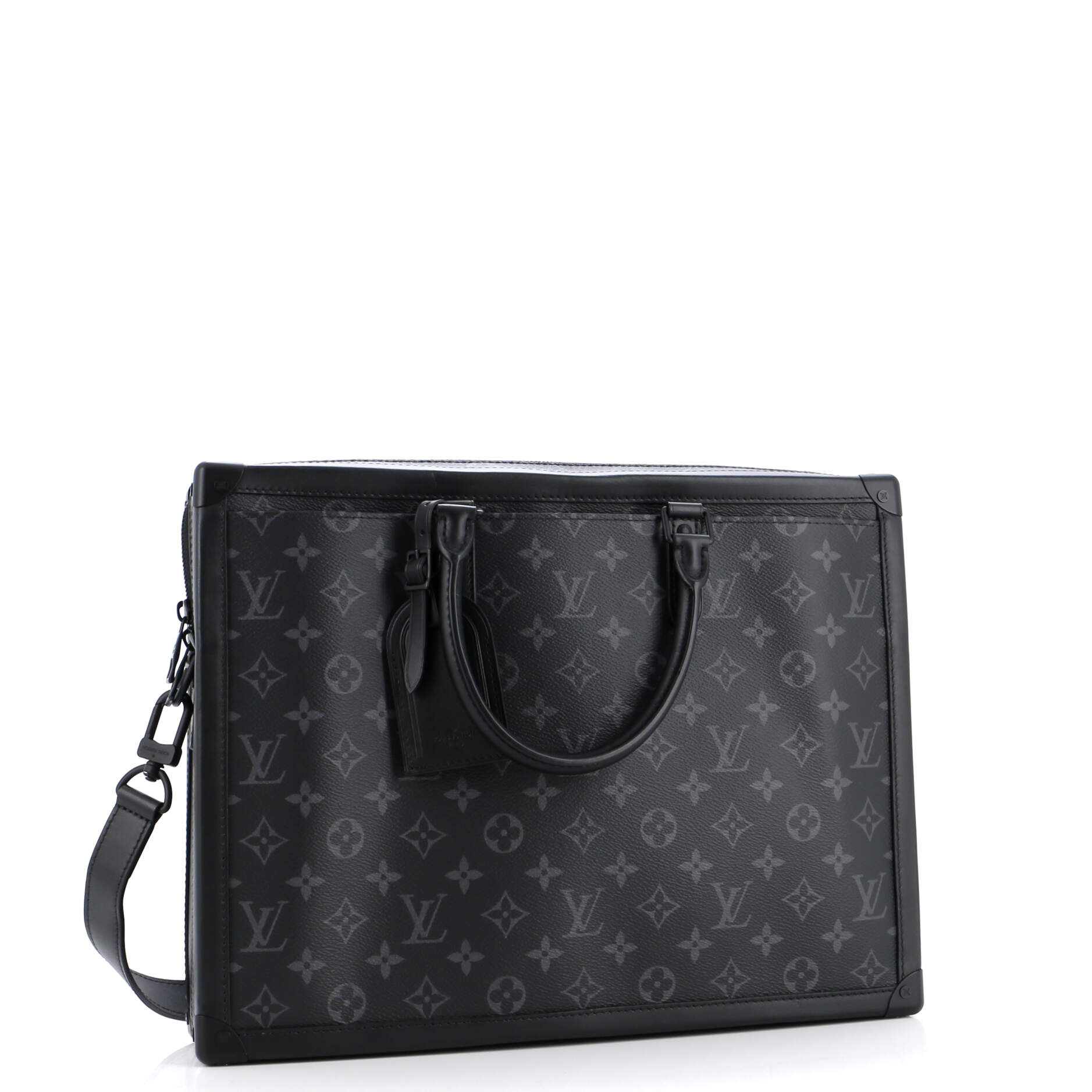Louis Vuitton Soft Trunk Briefcase Monogram Eclipse Canvas