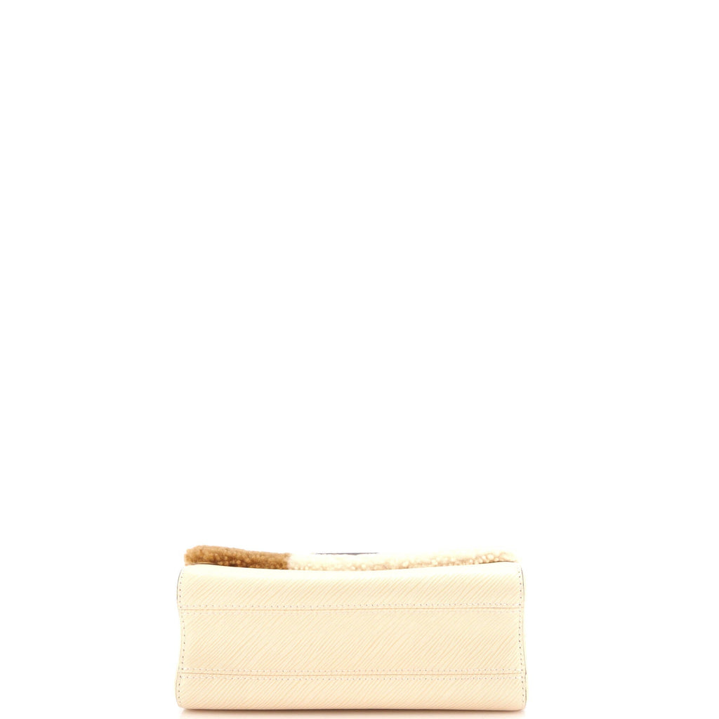 Louis Vuitton Twist Handbag Teddy Fleece with Epi Leather MM