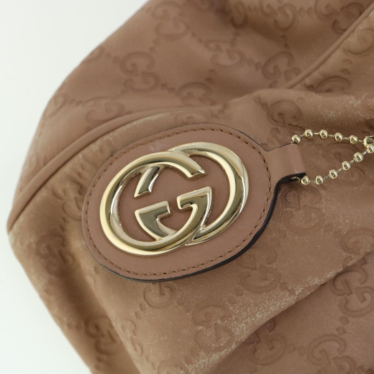 GUCCI GG Canvas Guccissima Hand Bag Pink 30336