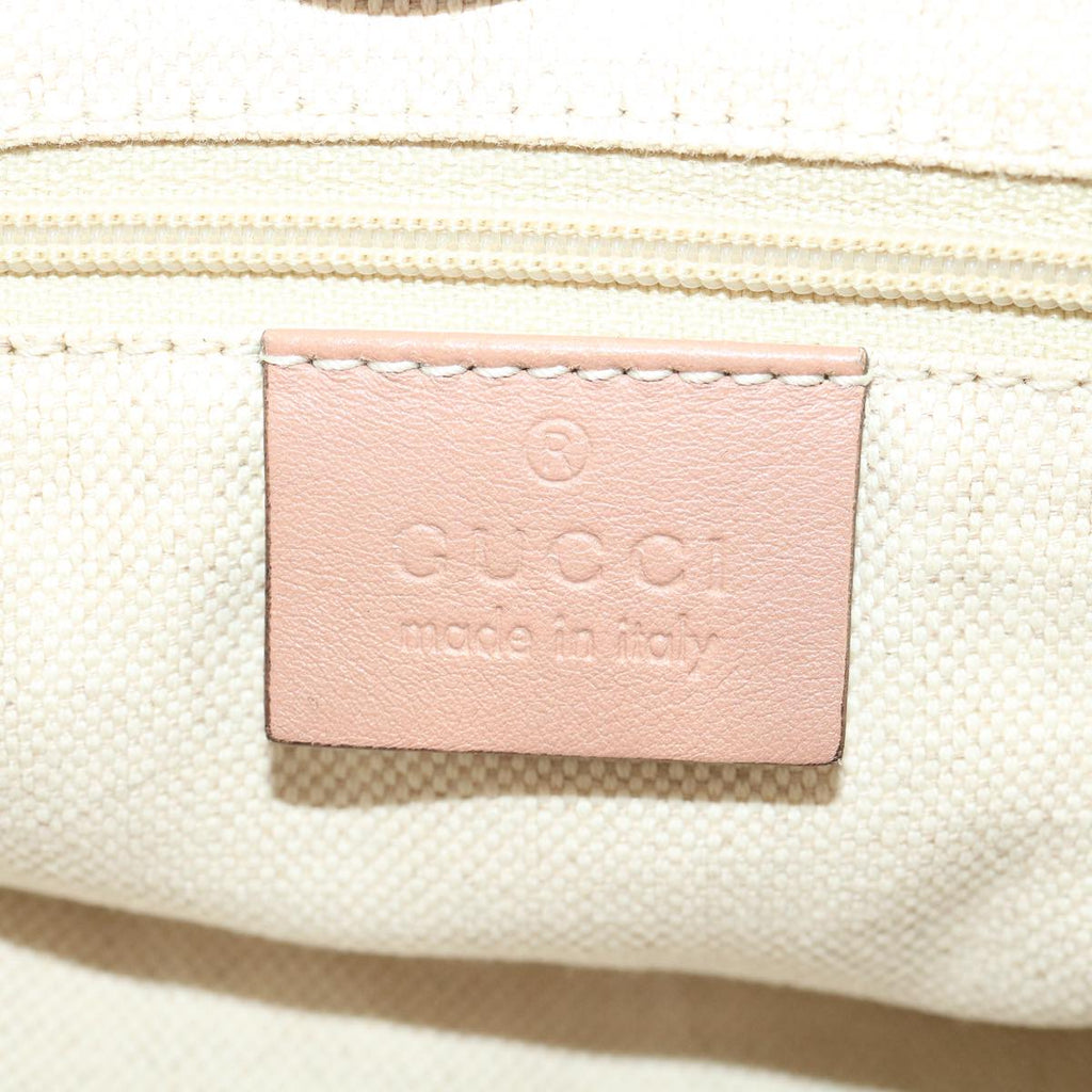 GUCCI GG Canvas Guccissima Hand Bag Pink 30336