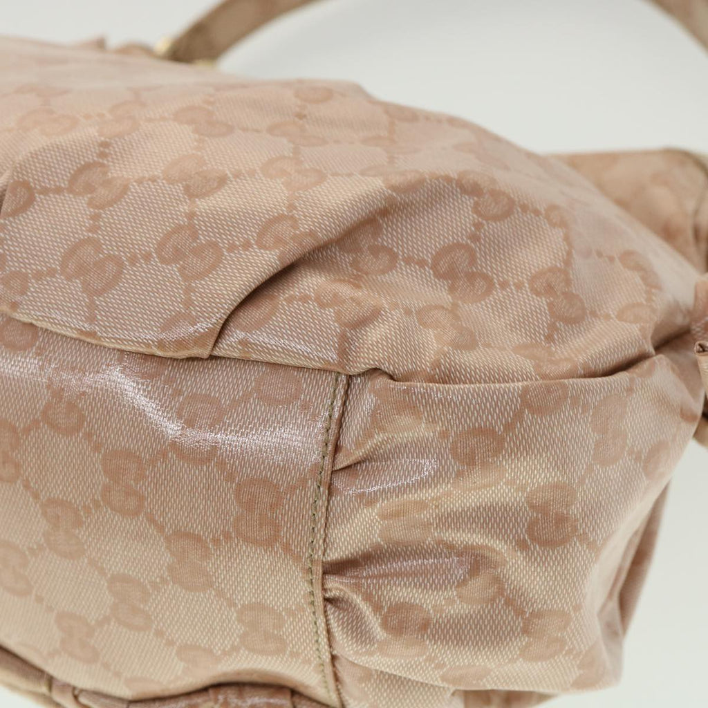 GUCCI GG Crystal Sherry Line Horse Bit Shoulder Bag Pink Gold 30337