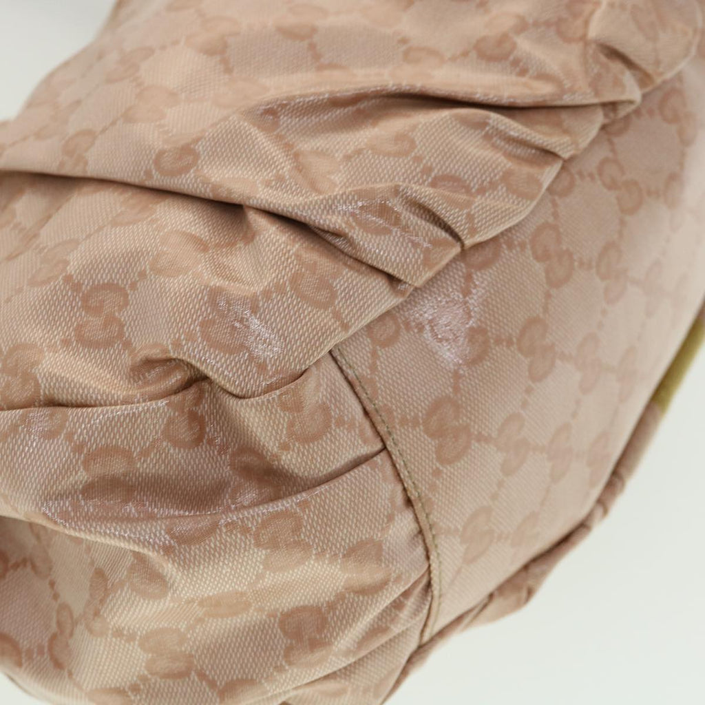 GUCCI GG Crystal Sherry Line Horse Bit Shoulder Bag Pink Gold 30337