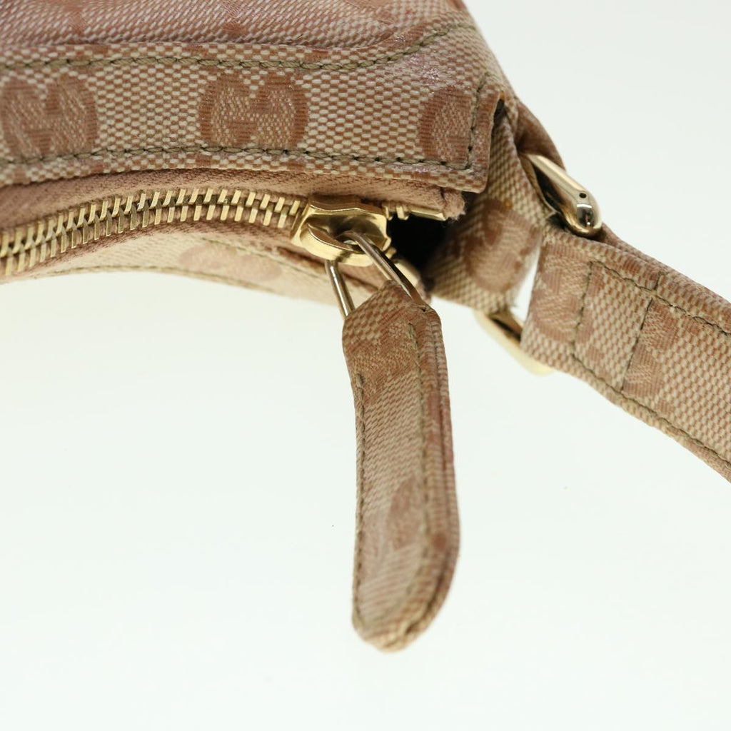 GUCCI GG Crystal Sherry Line Horse Bit Shoulder Bag Pink Gold 30337