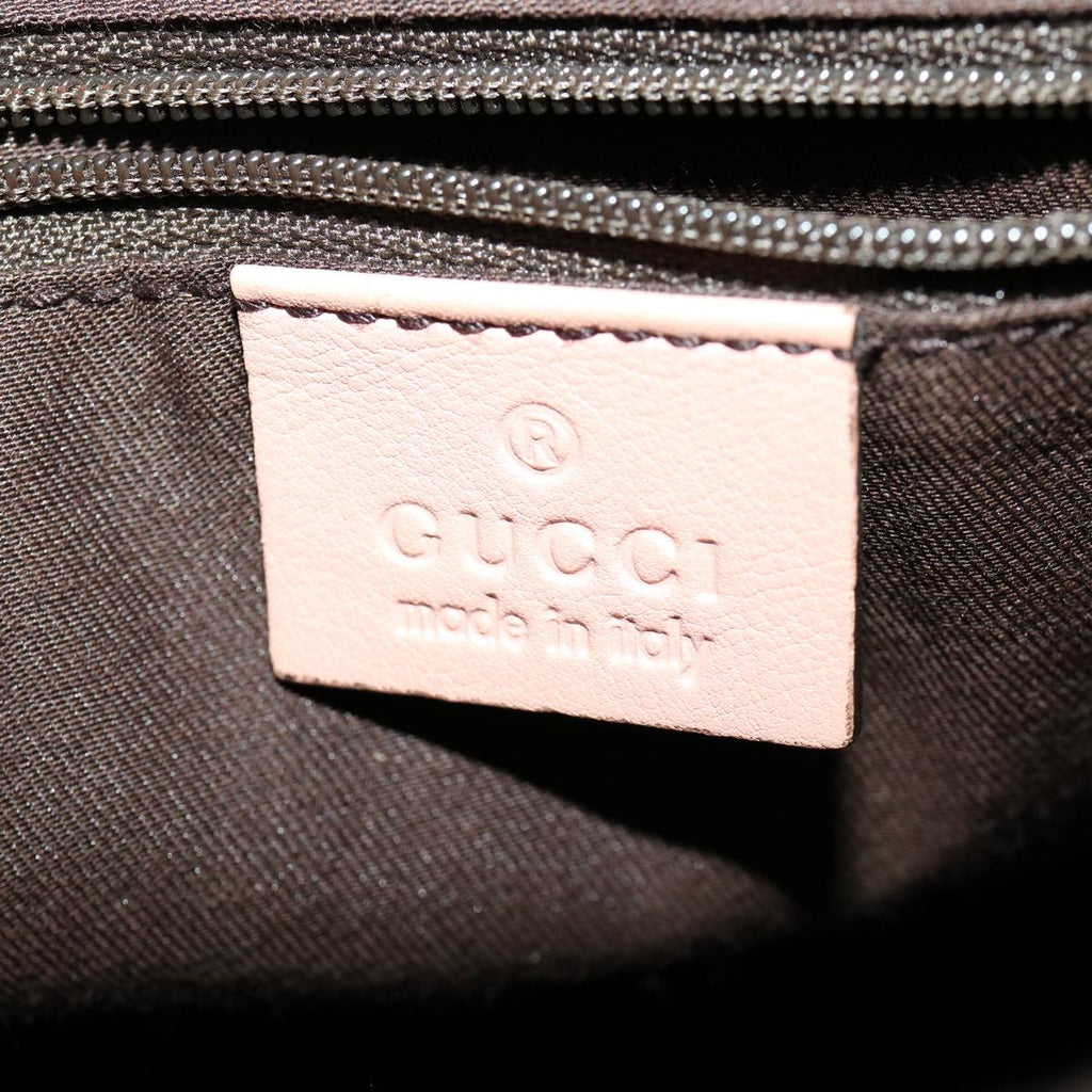 GUCCI GG Crystal Sherry Line Horse Bit Shoulder Bag Pink Gold 30337