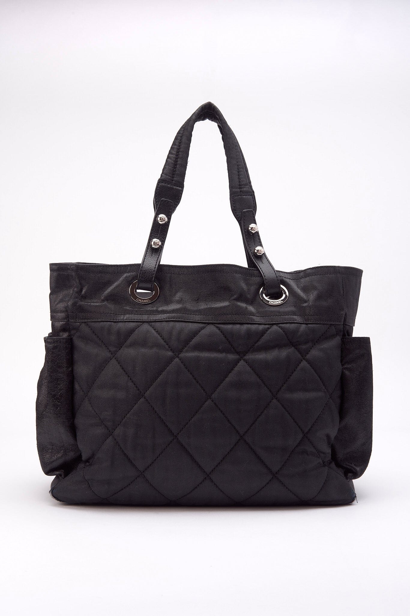 Chanel Paris Biarritz Black Nylon Tote Bag