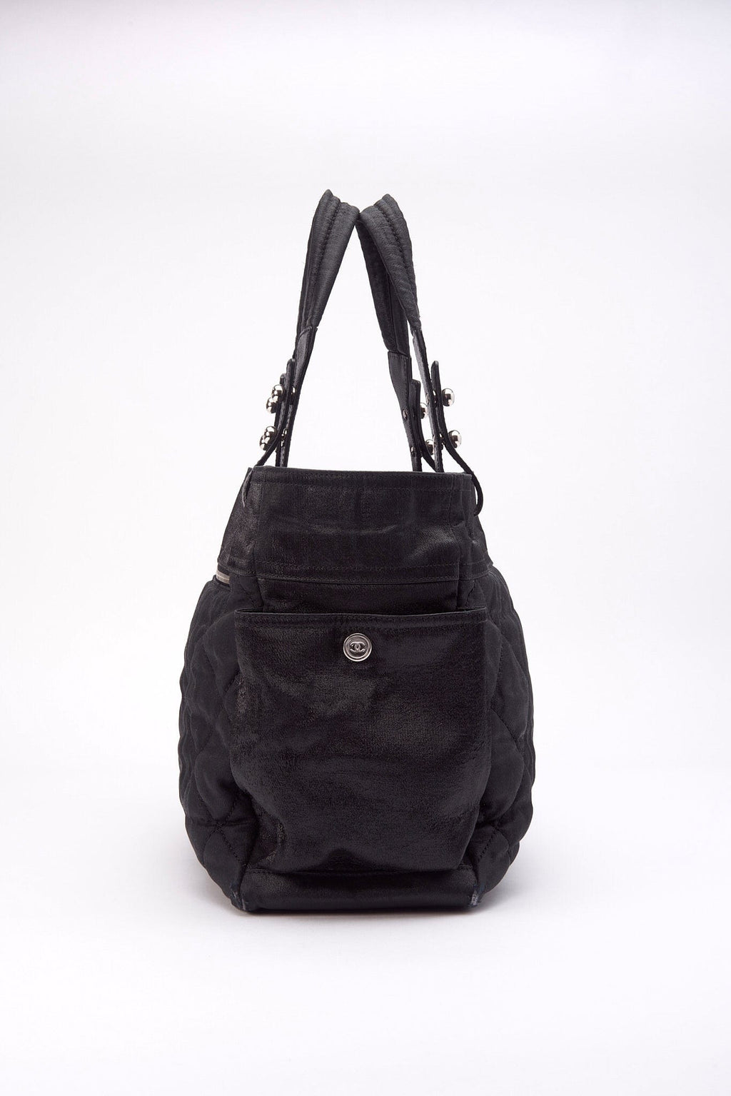 Chanel Paris Biarritz Black Nylon Tote Bag