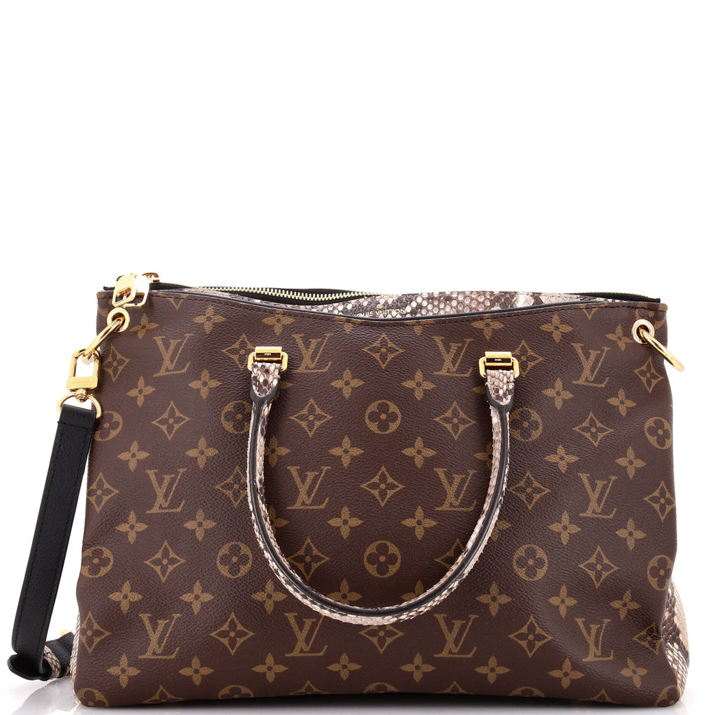Louis Vuitton Pallas Tote Monogram Canvas with Python