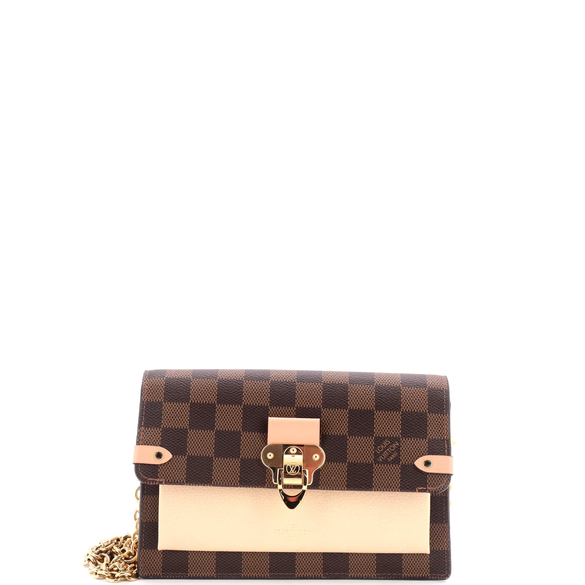 Louis Vuitton Vavin Chain Wallet NM Damier with Leather