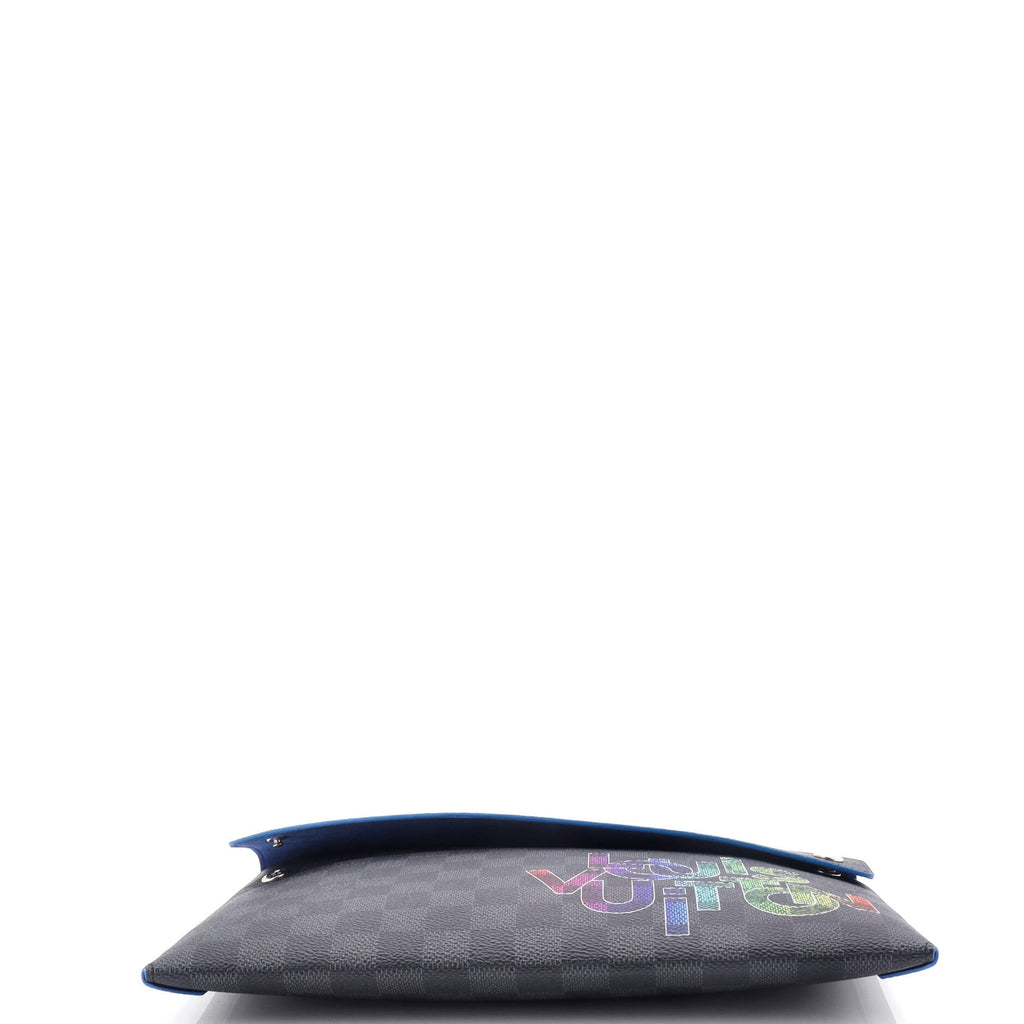 Louis Vuitton Pochette Alpha Triple Limited Edition Interlinked Logo Damier Graphite