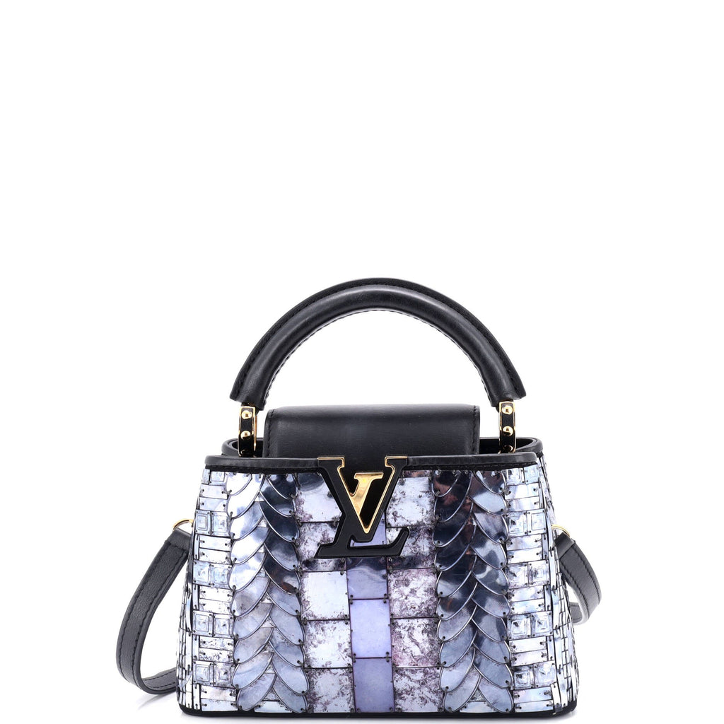 Louis Vuitton Capucines Bag Patchwork Sequin Embellished Satin Mini