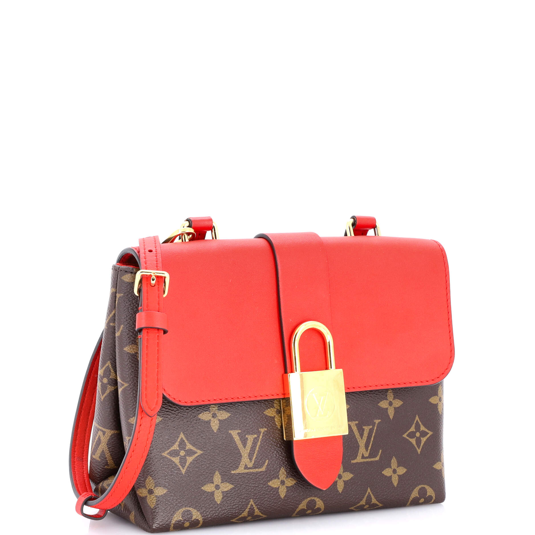 Louis Vuitton Locky Handbag Monogram Canvas with Leather BB