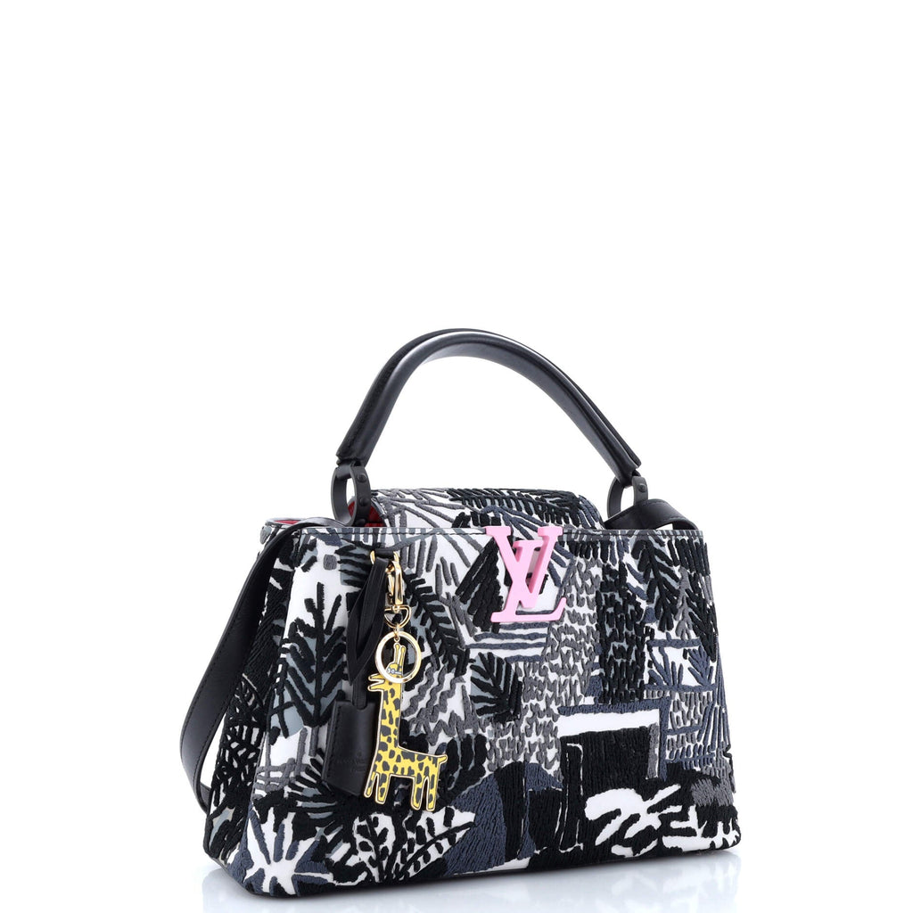Louis Vuitton Jonas Wood ArtyCapucines Bag Printed Stitched Leather PM