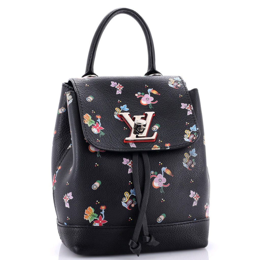 Louis Vuitton Lockme Backpack Floral Printed Leather Mini