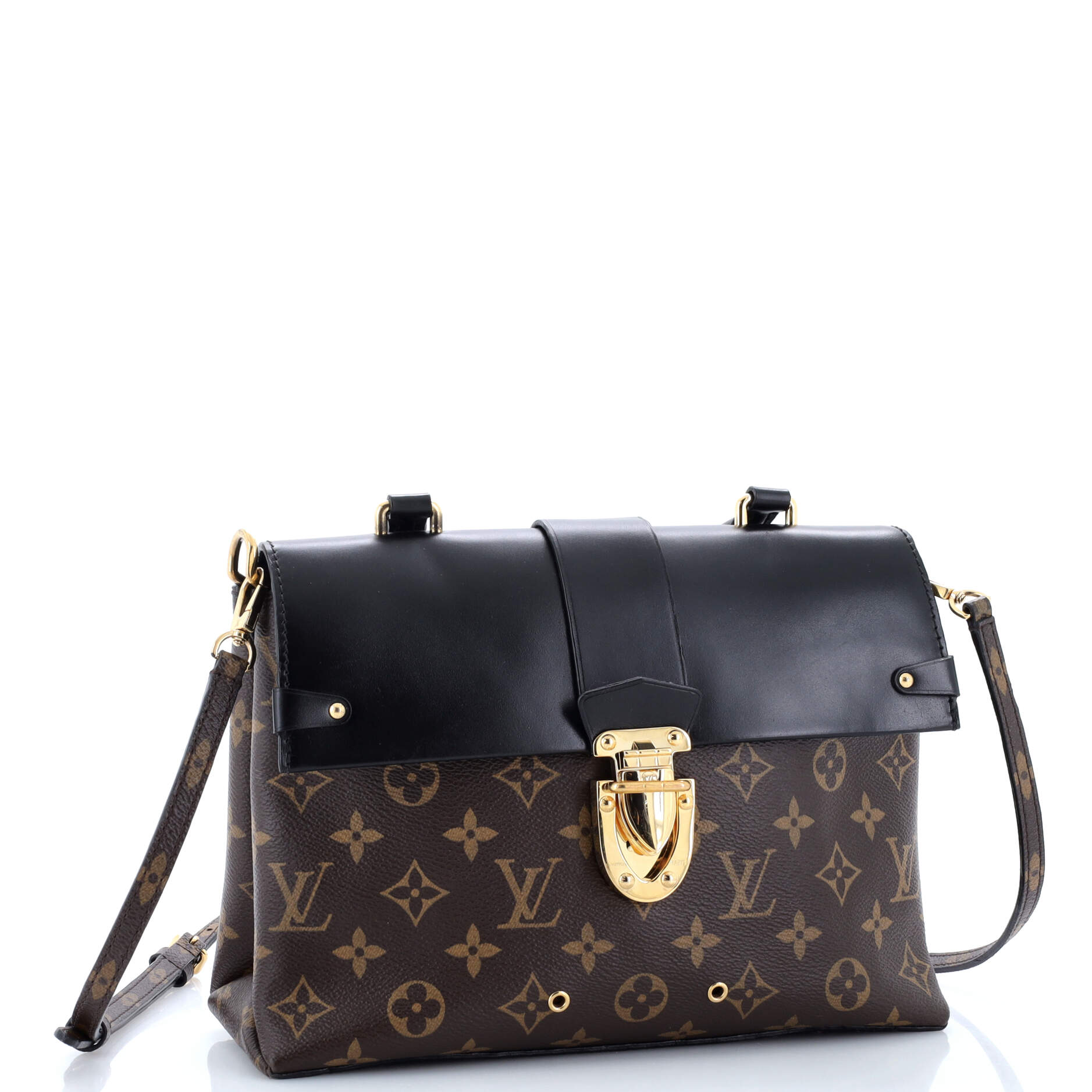 Louis Vuitton One Handle Flap Bag Monogram Canvas and Leather MM