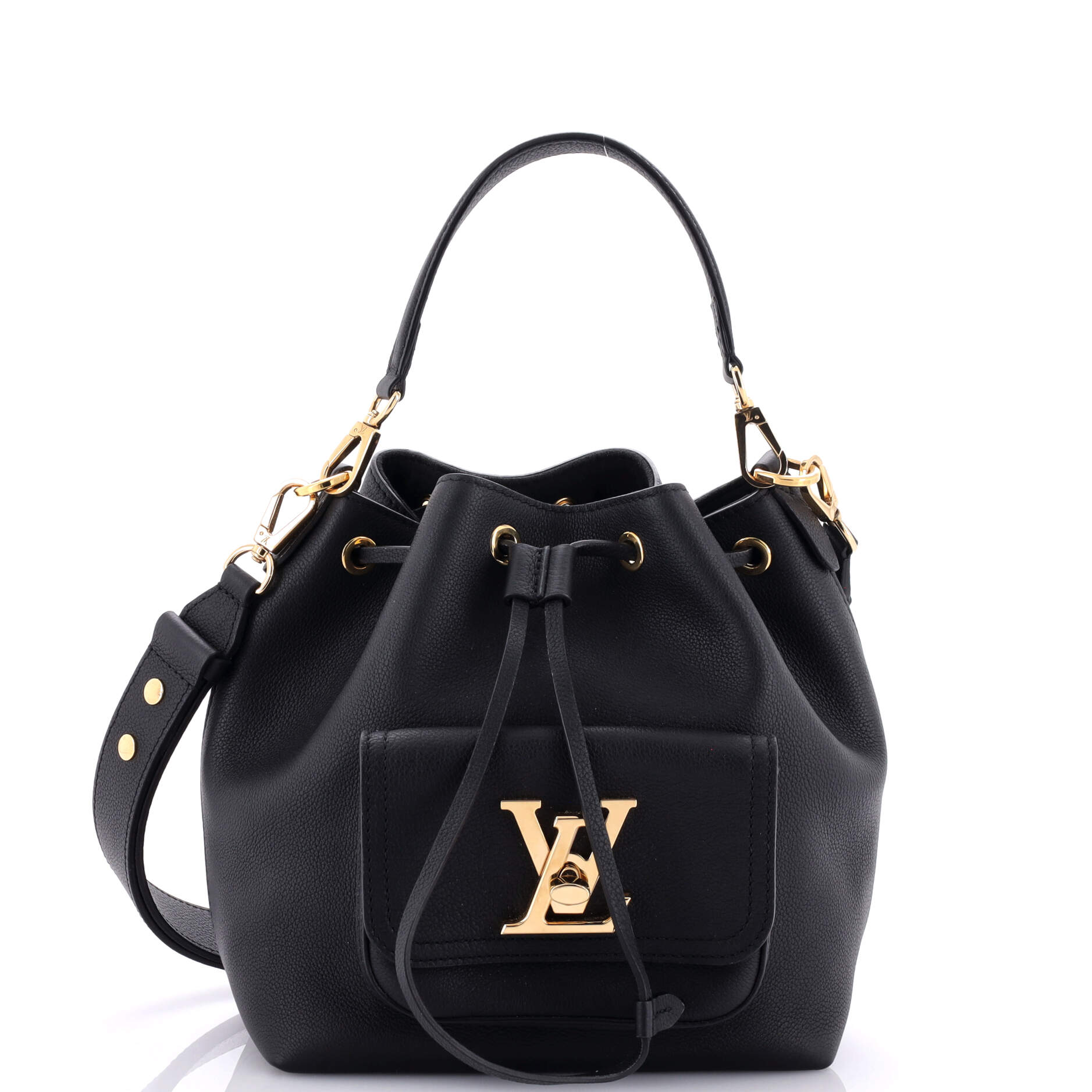 Louis Vuitton Lockme Pocket Bucket Bag Leather