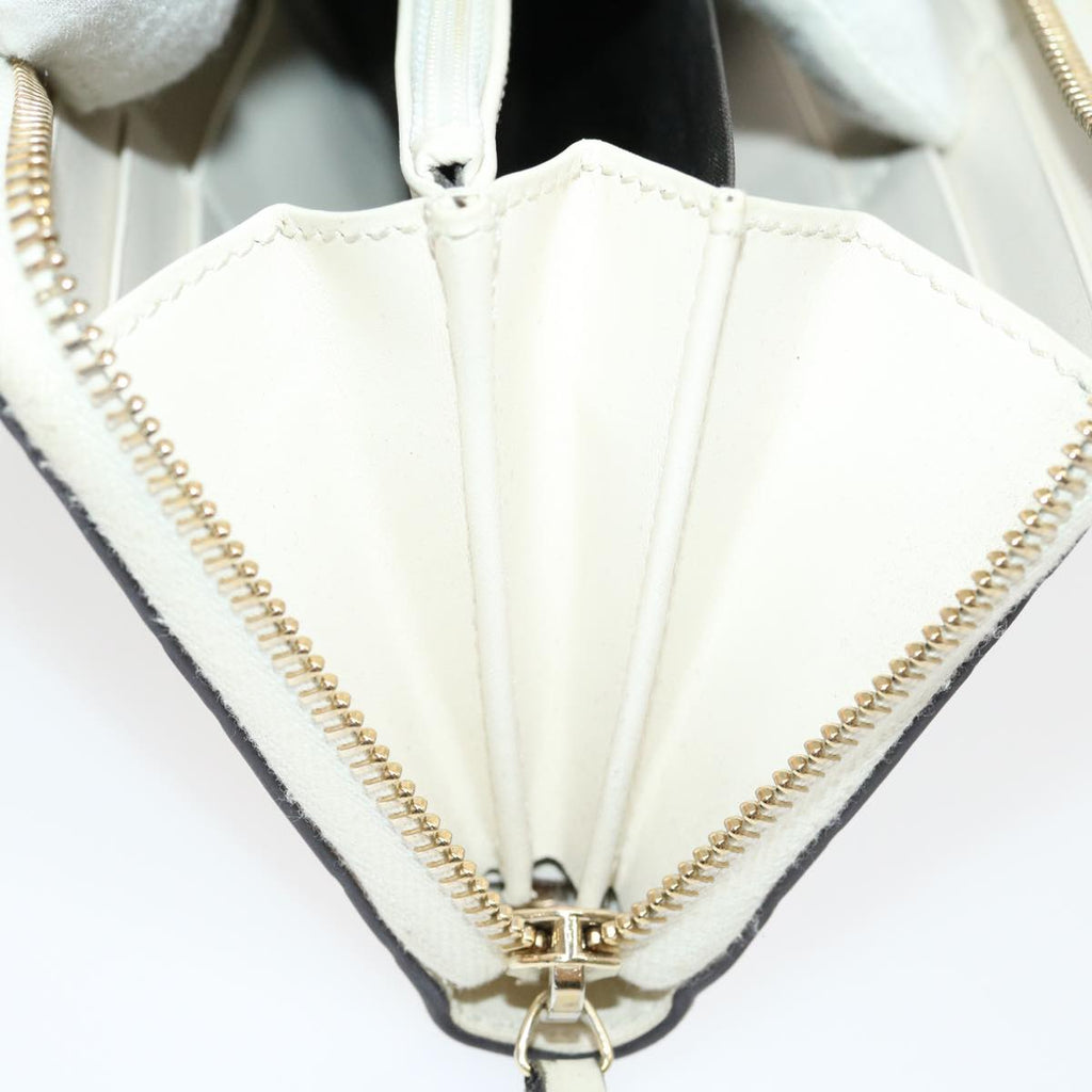 GUCCI GG Canvas Guccissima Long Wallet White 30393