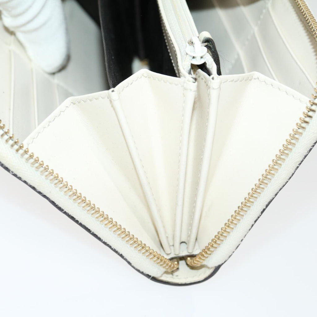 GUCCI GG Canvas Guccissima Long Wallet White 30393