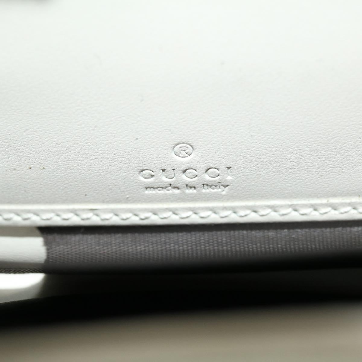 GUCCI GG Canvas Guccissima Long Wallet White 30393