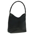 GUCCI Bamboo Shoulder Bag Leather Black 30395