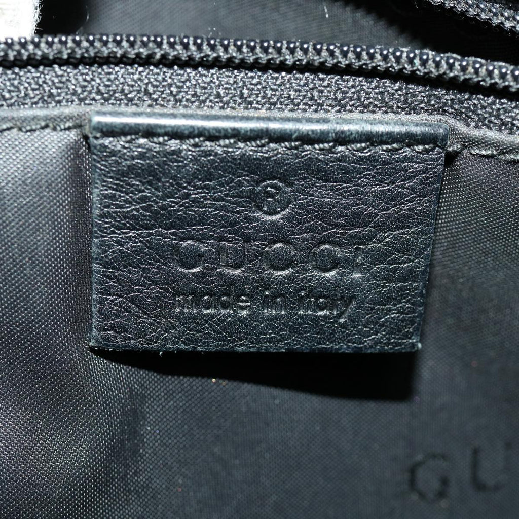 GUCCI Bamboo Shoulder Bag Leather Black 30395