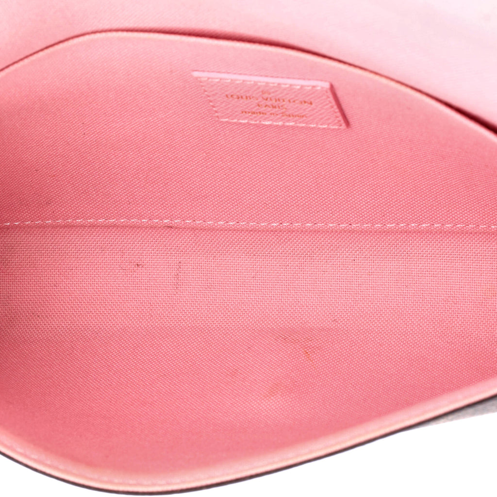 Louis Vuitton Felicie Pochette Flower Printed Studded Damier