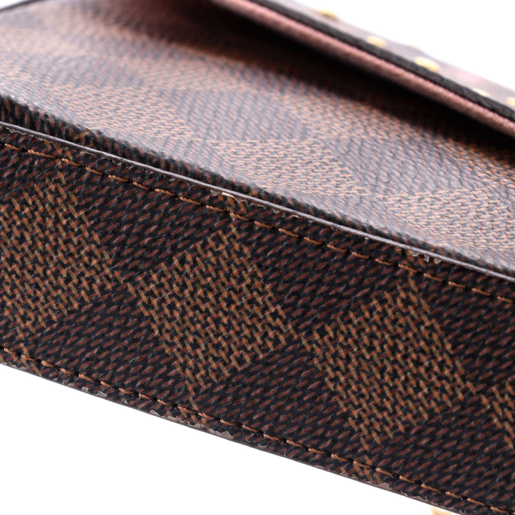 Louis Vuitton Felicie Pochette Flower Printed Studded Damier