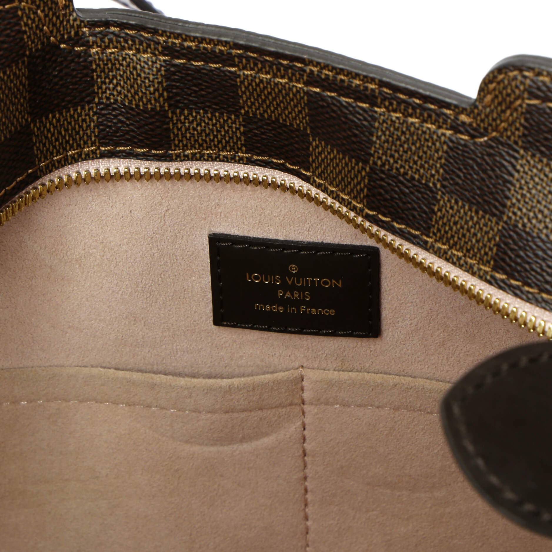 Louis Vuitton Jersey Handbag Damier with Leather