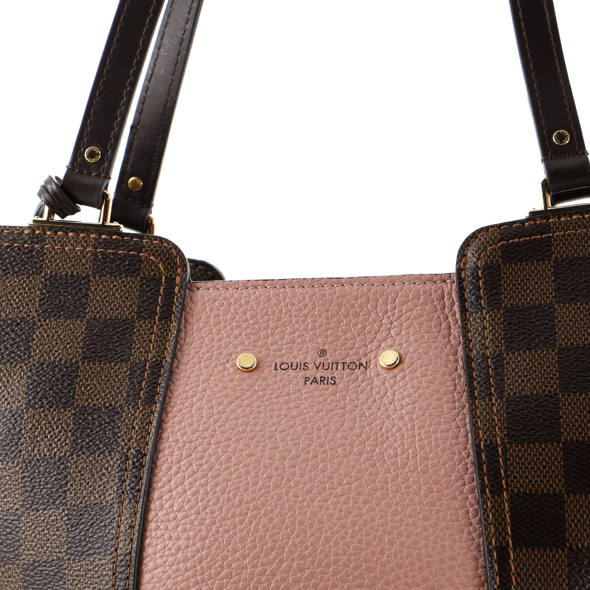 Louis Vuitton Jersey Handbag Damier with Leather