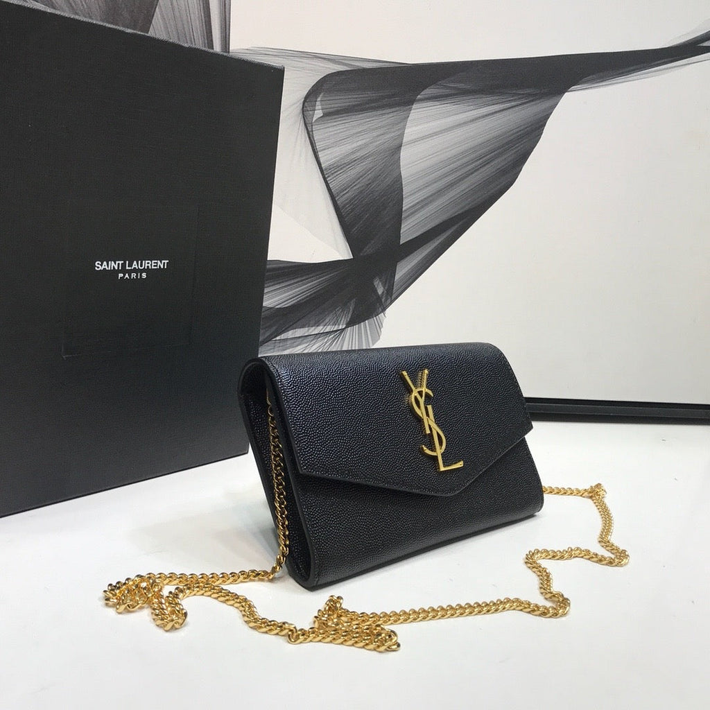 GLAMI Uptown Chain Wallet Black For Women 7.4in/19cm YSL 6077881GF0J1000