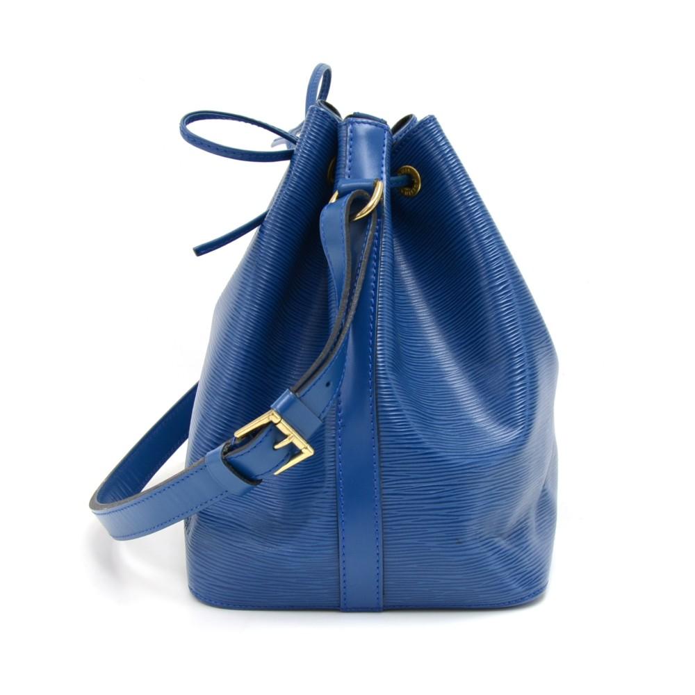 Louis Vuitto Petit Noe Blue Epi Leather Bag