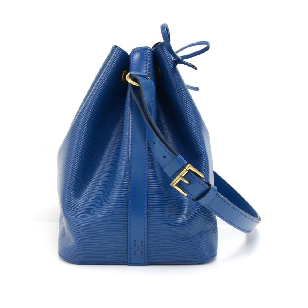 Louis Vuitto Petit Noe Blue Epi Leather Bag
