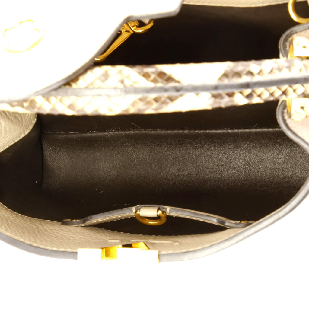 Louis Vuitton Capucines Bag Leather with Python BB