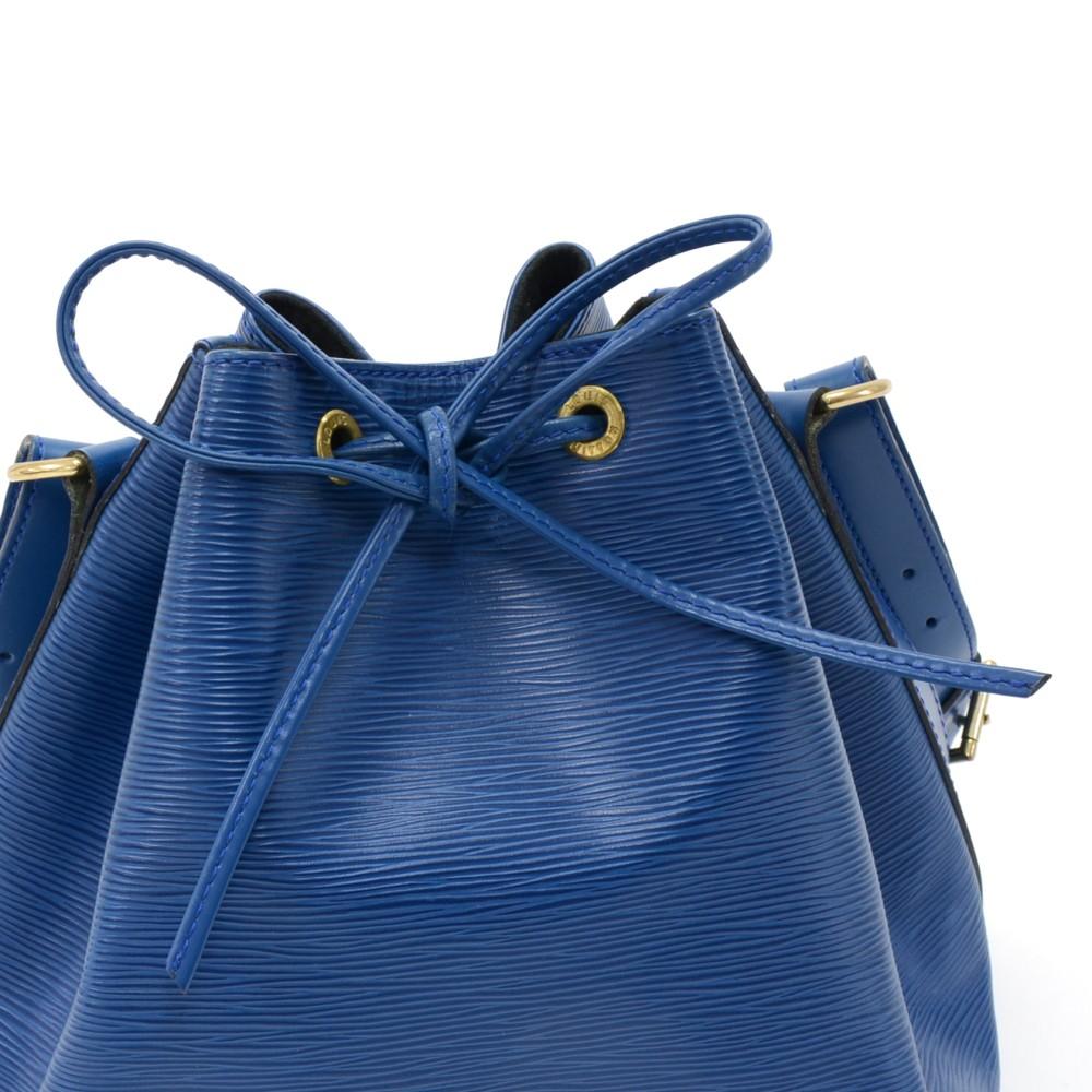 Louis Vuitto Petit Noe Blue Epi Leather Bag
