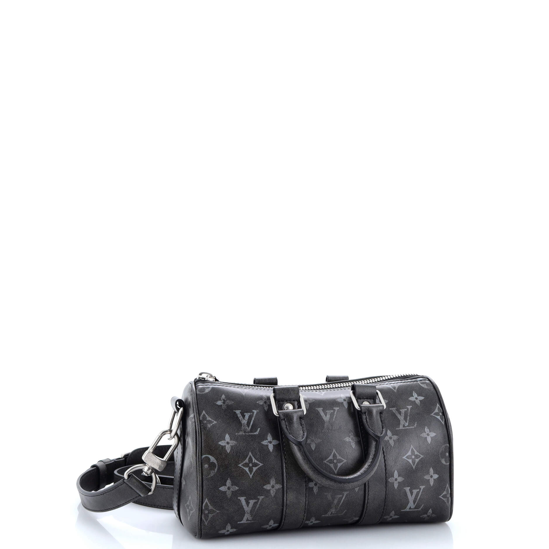 Louis Vuitton Keepall Bandouliere Bag Brushed Monogram Leather 25