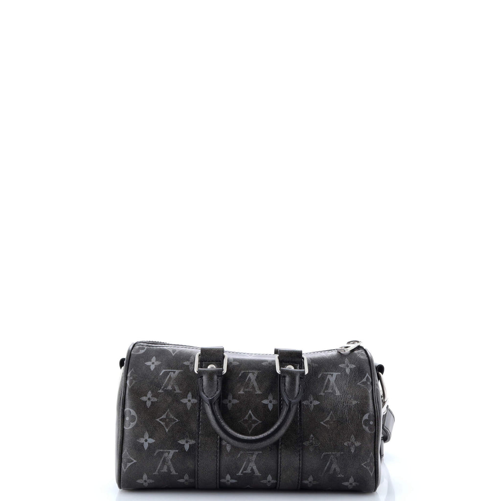 Louis Vuitton Keepall Bandouliere Bag Brushed Monogram Leather 25