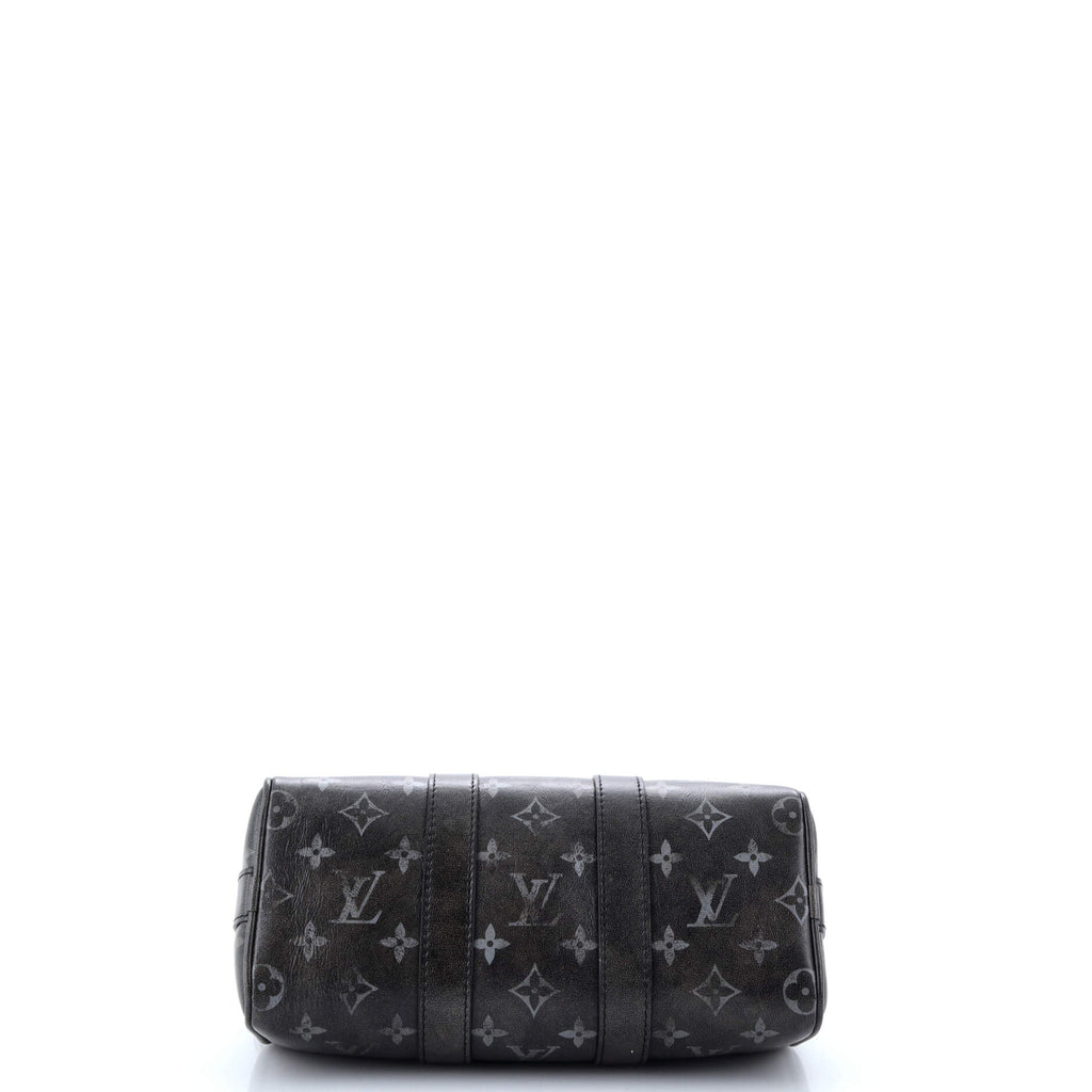 Louis Vuitton Keepall Bandouliere Bag Brushed Monogram Leather 25
