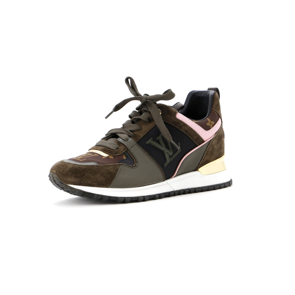 Louis Vuitton Women's Run Away Sneakers Monogram Nylon with Leather