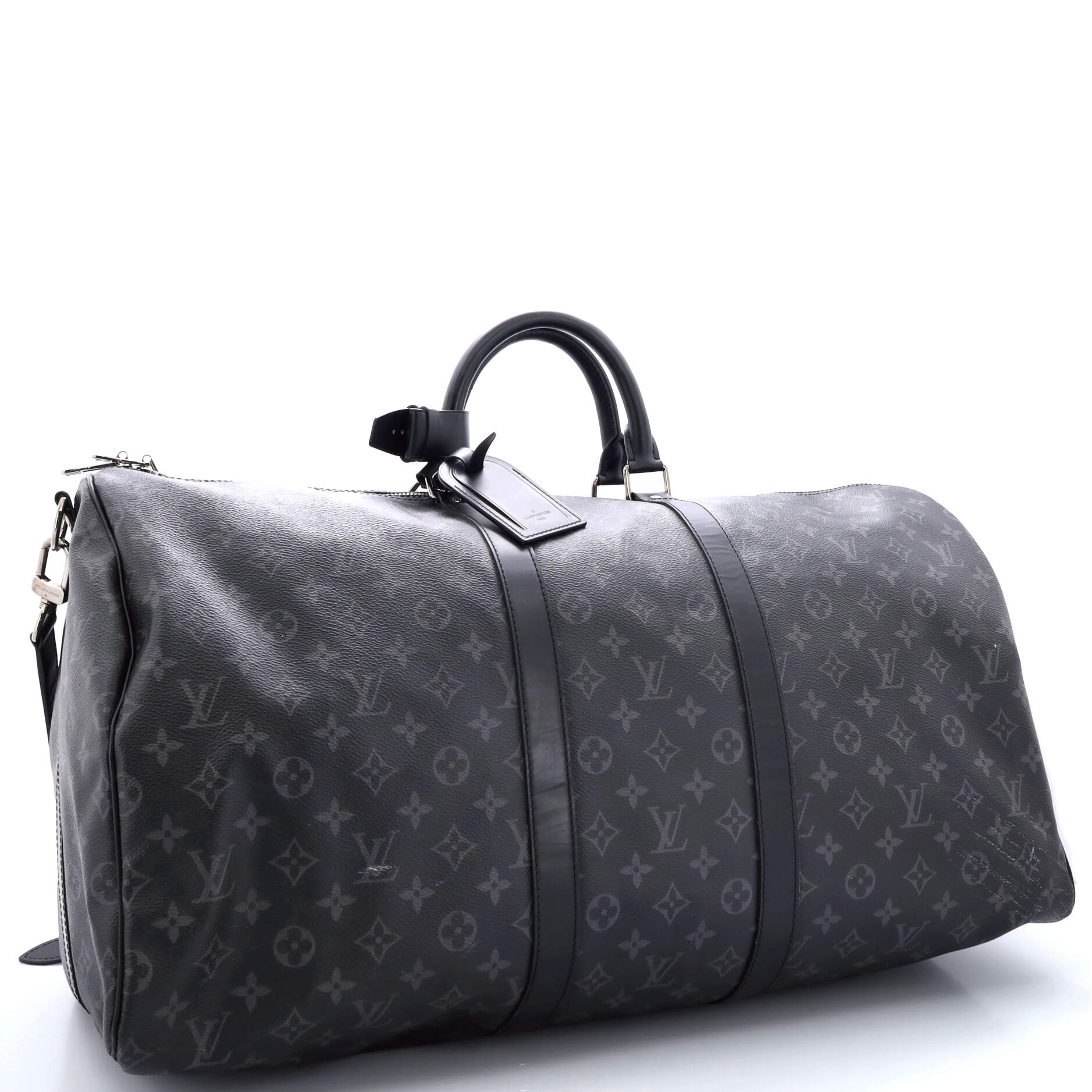 Louis Vuitton Keepall Bandouliere Bag Monogram Eclipse Canvas 55