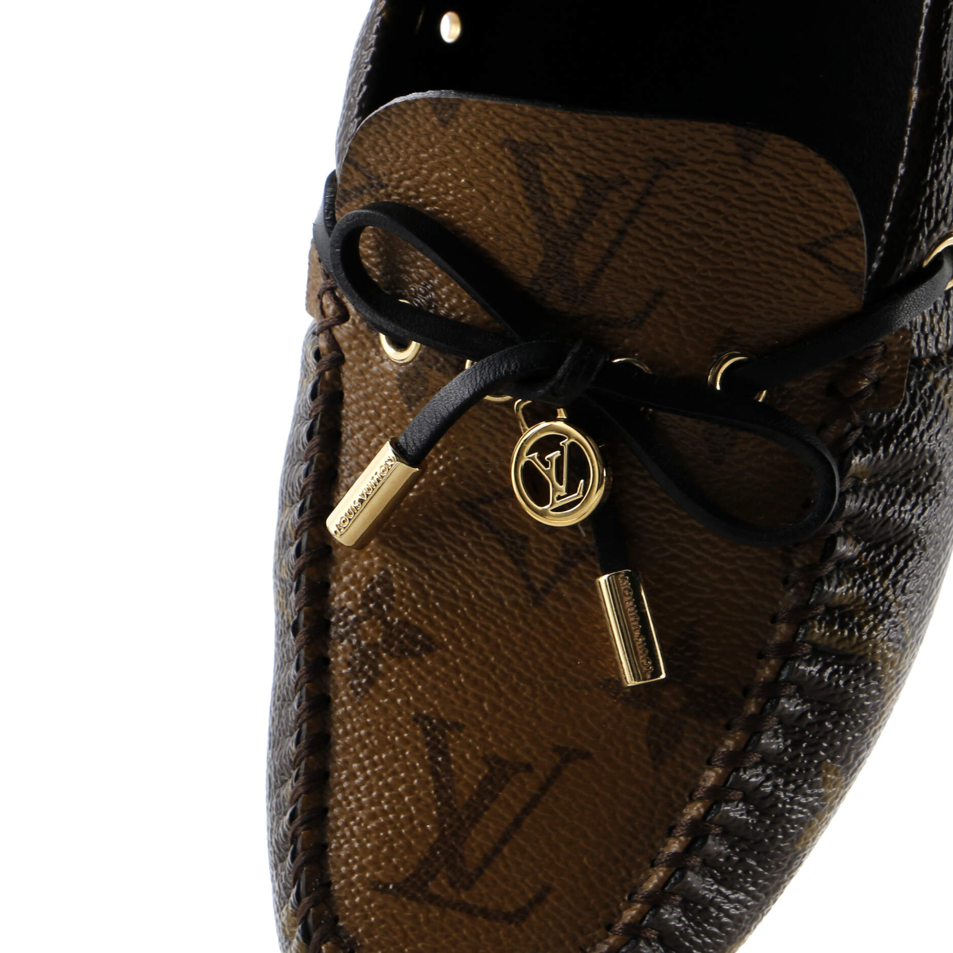 Louis Vuitton Women's Gloria Flat Loafers Reverse Monogram Canvas