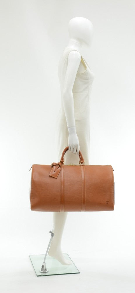 Louis Vuitto Keepall 50 Epi Leather Travel Bag