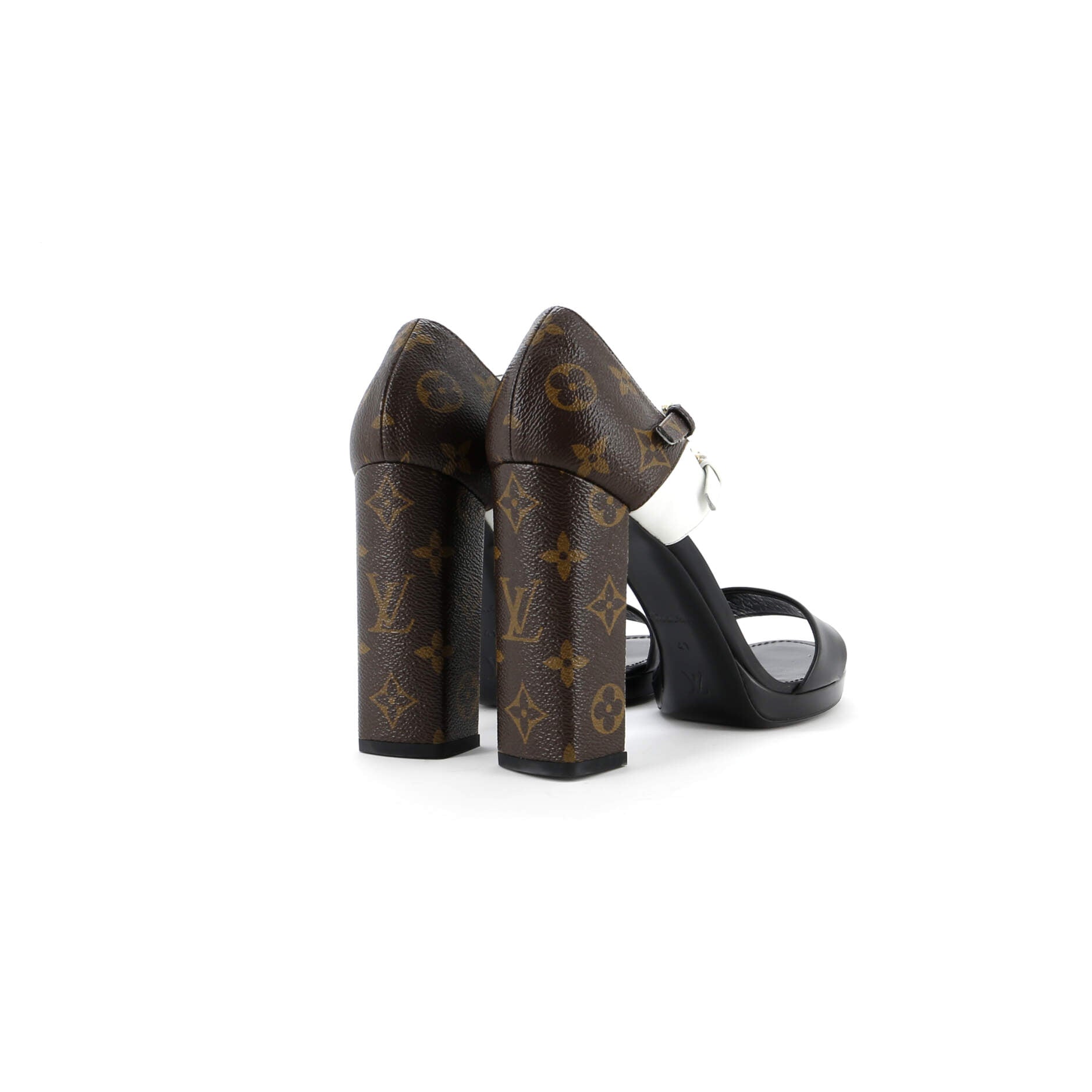 Louis Vuitton Women's Tricolor Heeled Sandals Monogram Canvas and Leather