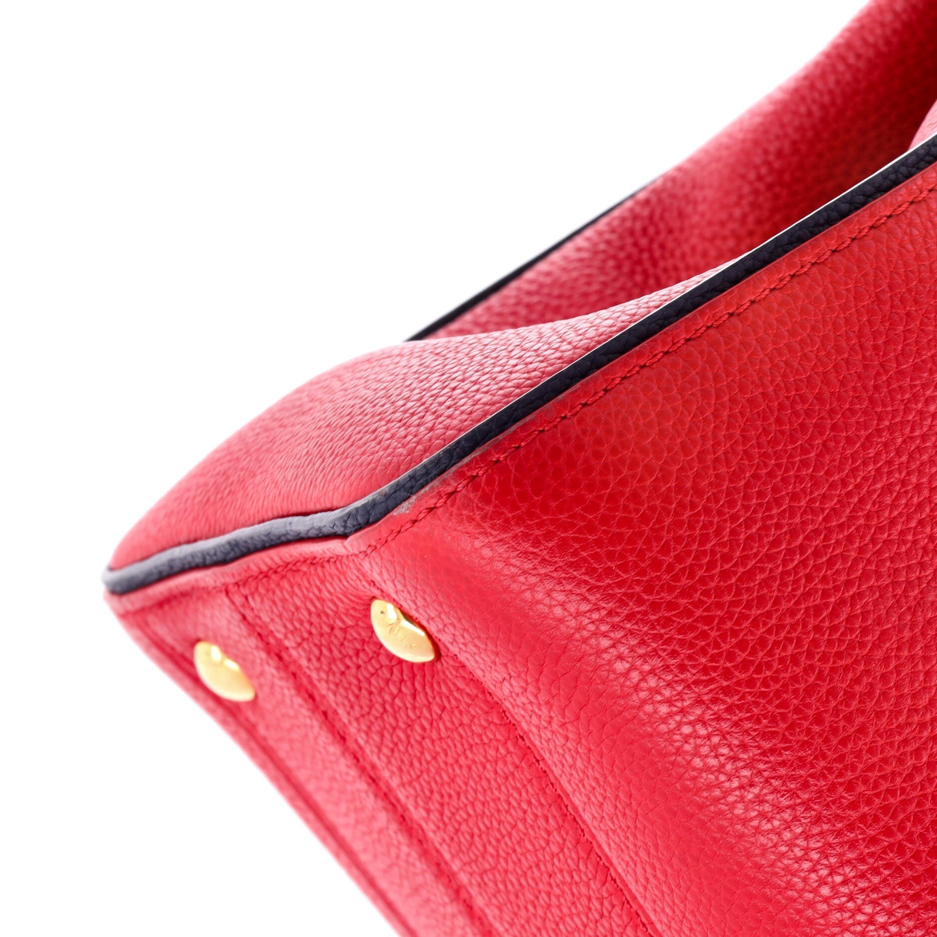 Louis Vuitton Double V Handbag Calfskin with Monogram Canvas