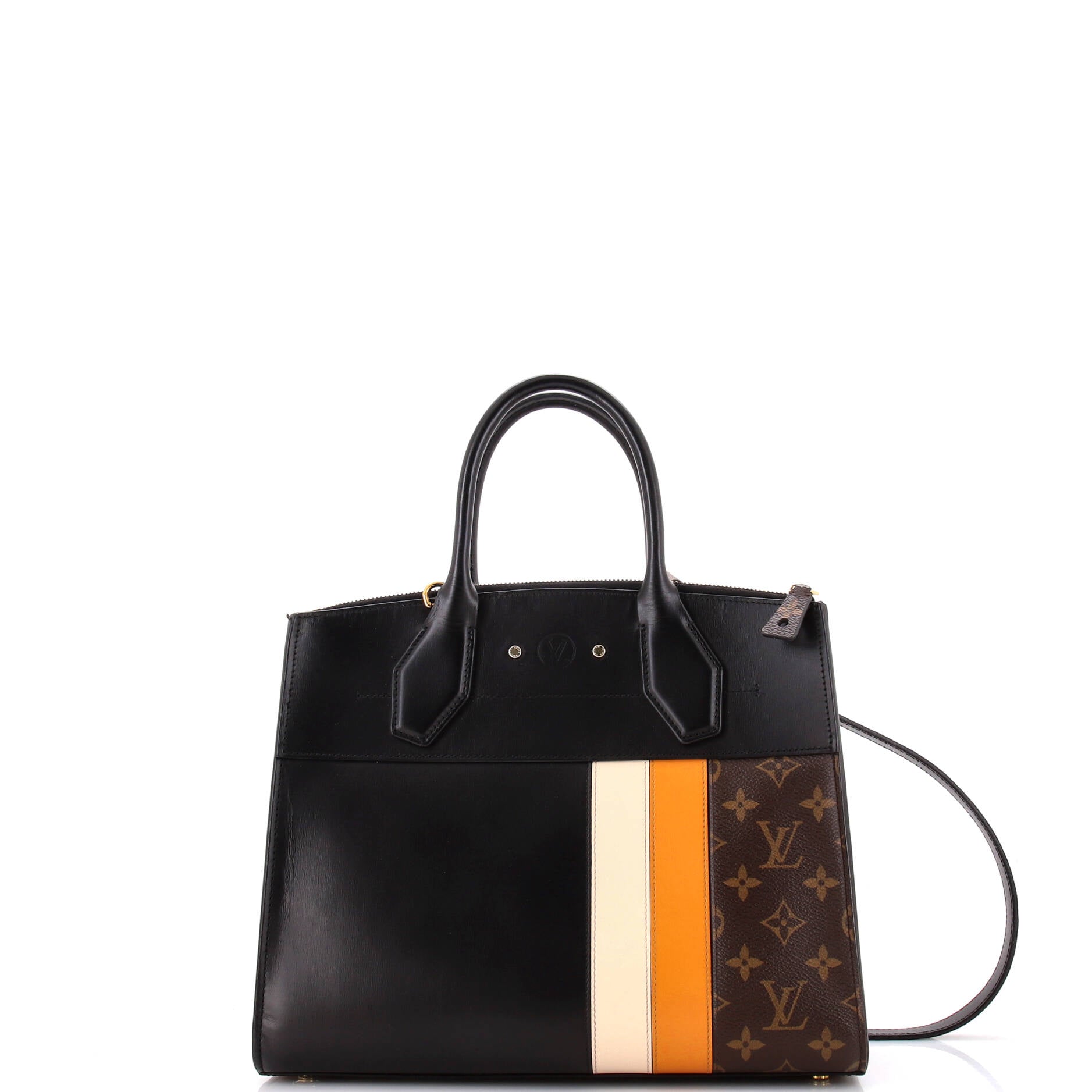 Louis Vuitton City Steamer Handbag Limited Edition Monogram Canvas and Leather MM
