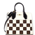 Louis Vuitton City Steamer Handbag Damier Tressage Monogram Canvas and Leather MM