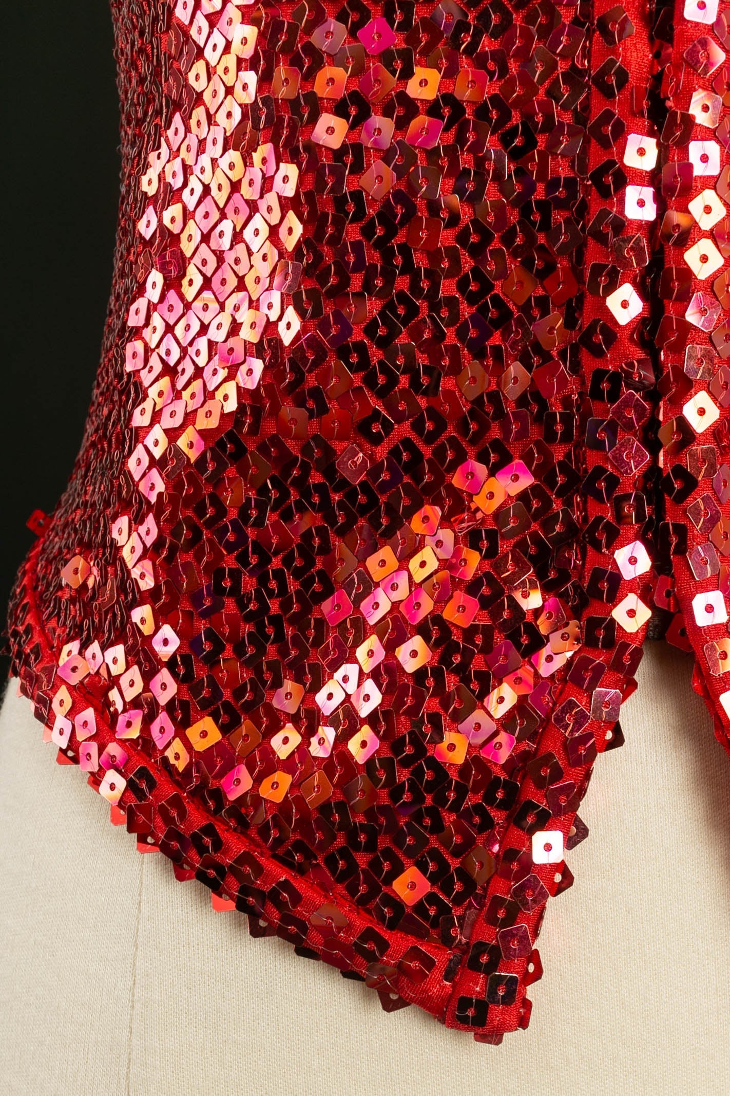 Gilet rouge ÃƒÆ’Ã‚Â  sequins Chantal Thomass