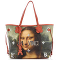 Louis Vuitton Neverfull NM Tote Limited Edition Jeff Koons Da Vinci Print Canvas MM