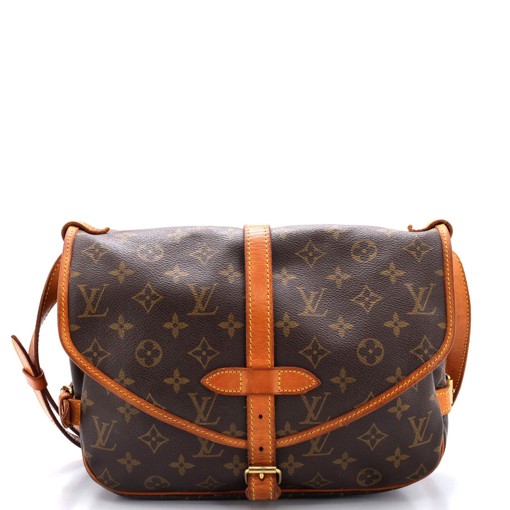 Louis Vuitton Saumur Handbag Monogram Canvas 30