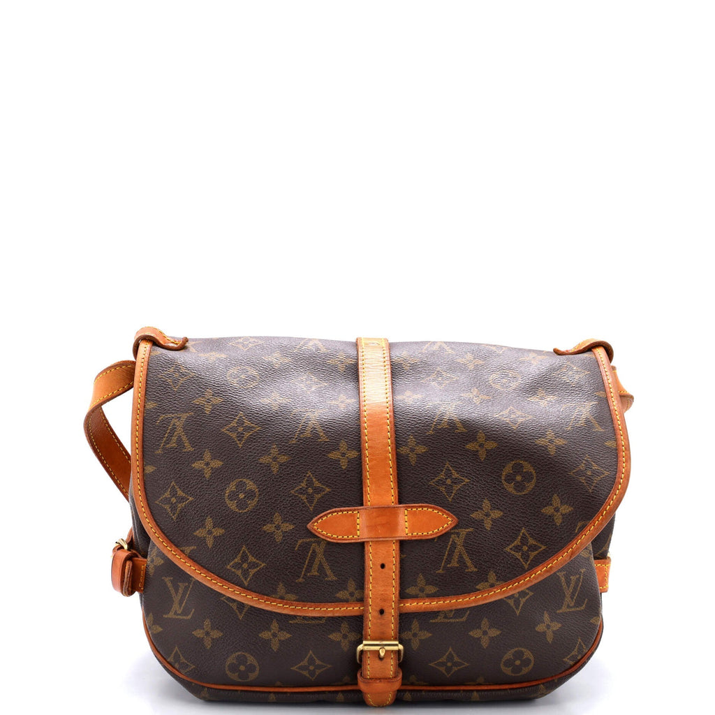 Louis Vuitton Saumur Handbag Monogram Canvas 30