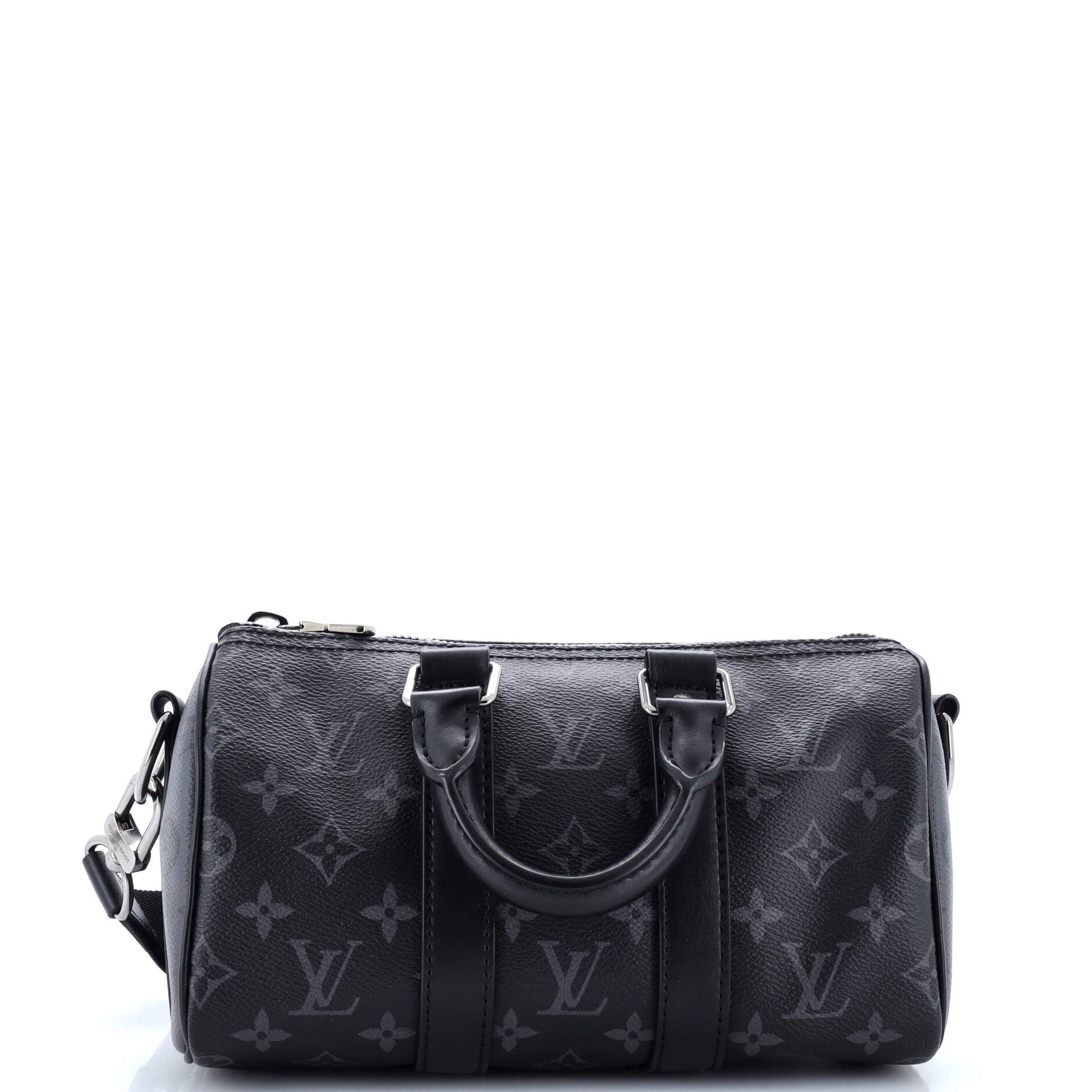 Louis Vuitton Keepall Bandouliere Bag Reverse Monogram Eclipse Canvas 25