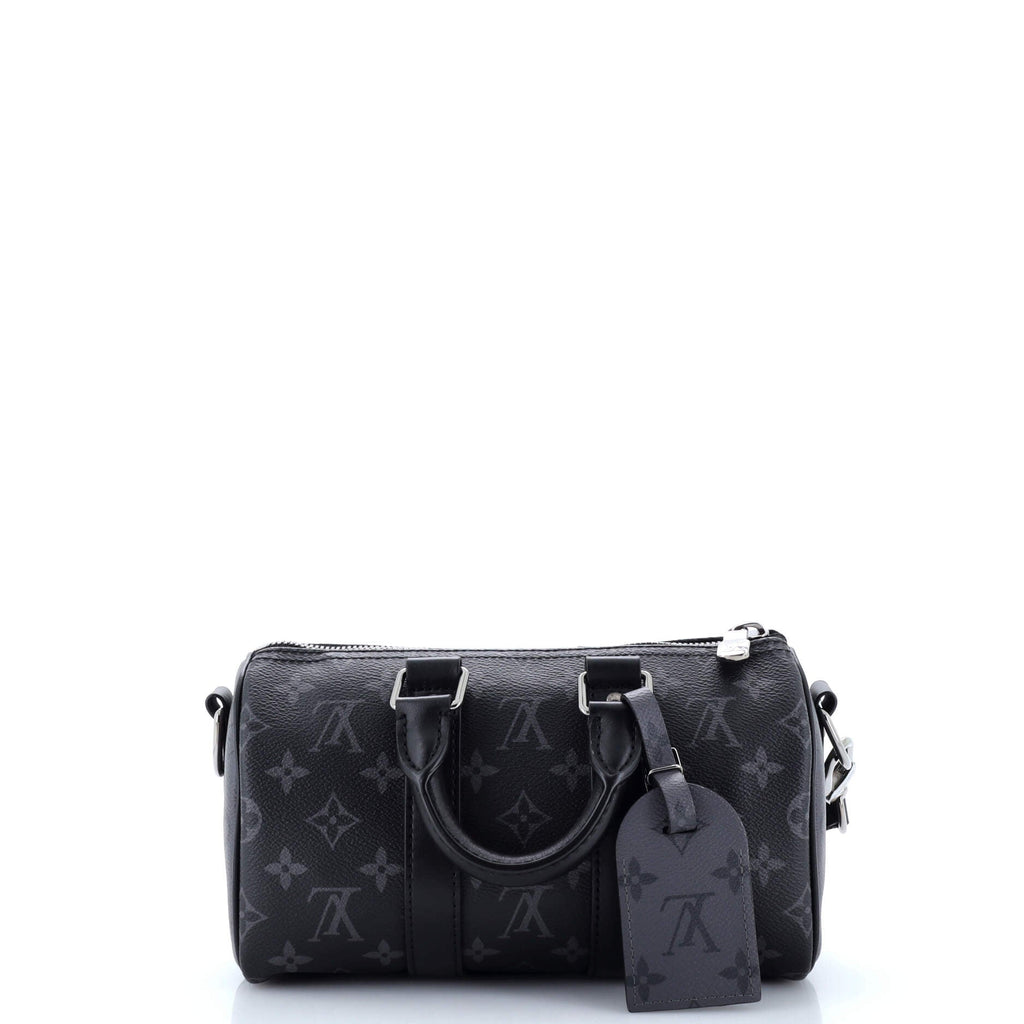Louis Vuitton Keepall Bandouliere Bag Reverse Monogram Eclipse Canvas 25